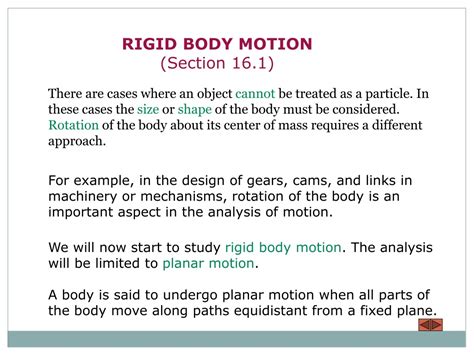 Ppt Chapter 5 Planar Kinematics Of A Rigid Body Powerpoint