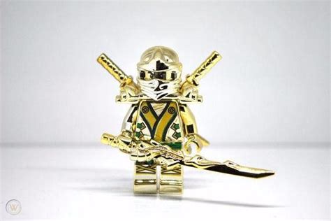 Custom Lego Ninjago Minifigure Gold Ninja Golden Lloyd Dragon Sword