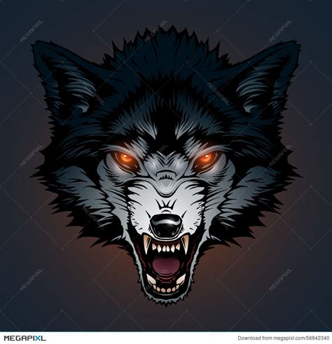Angry View Angry Wolf Face Drawing Easy Png
