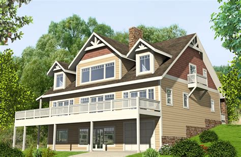 Deck On 3 Side And Drive Under Garage 35509gh Architectural Designs