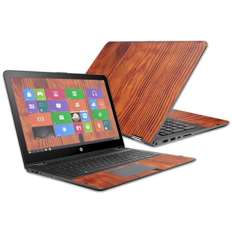 wood skin for hp envy x360 15z 15 2016 protective durable and unique vinyl decal wrap