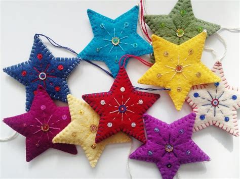 Embroidered Felt Star Sewing Pattern Felt Star Tutorial Etsy