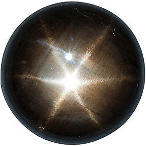 Loose Black Star Sapphire Gemstones Round Black Star Sapphires