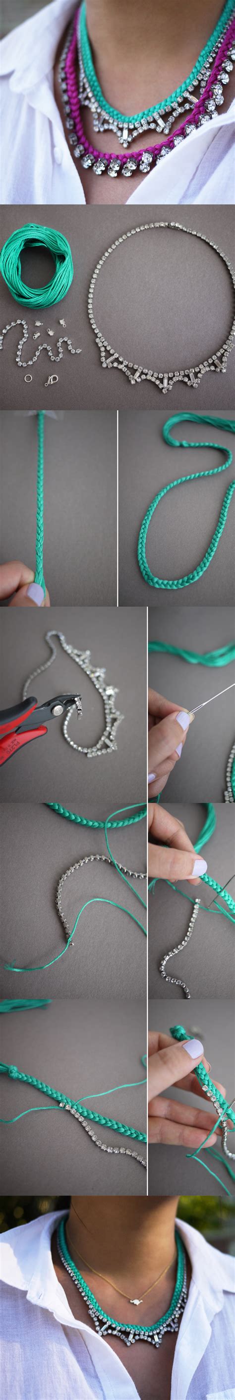 Diy Braided Rhinestone Necklace Pictures Photos And Images For