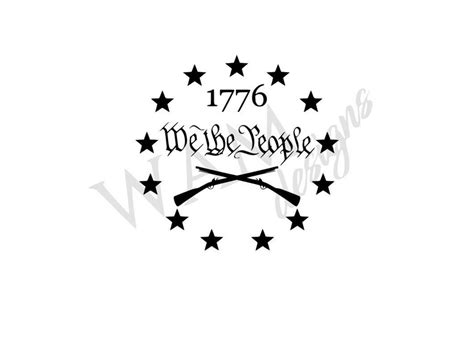 1776 We The People Svg Dxf And 300dpi Pngs Etsy