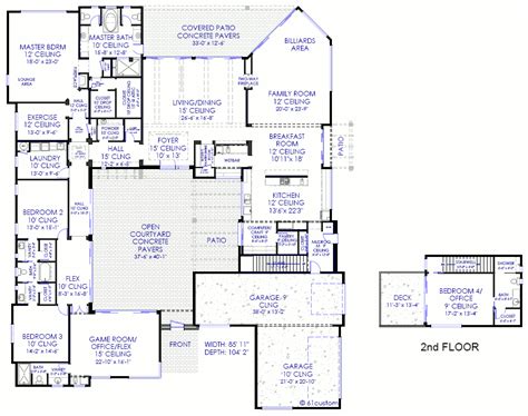 Luxury Modern Courtyard House Plan