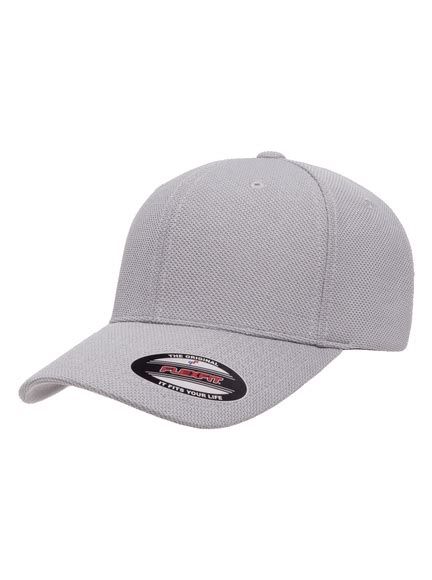 Flexfit Cool And Dry Mini Pique Baseball Caps In Silber Baseball Cap