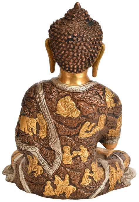 12 Lord Buddha Preaching His Dharma Robe Carved With Life Scenes
