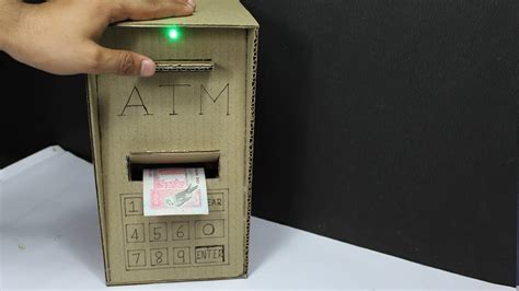 awesome atm how to make an atm of cardboard at home youtube