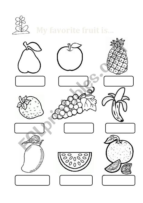 My Favorite Fruit Is Worksheet Vocabulary Worksheets Preschool