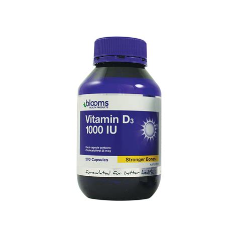 Blooms Health Products Vitamin D3 1000iu Natures Works