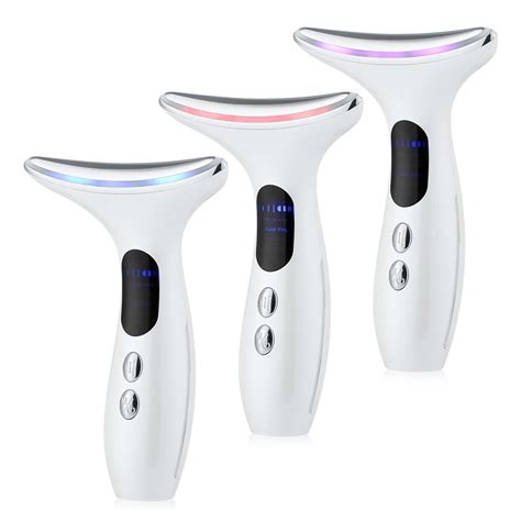 Neck Face Beauty Device 3 Colors Led Photon Therapy Skin Tighten Reduce