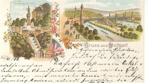 Von Zeit Zu Zeit Historische Postkarten Bunte Grüße Aus Stuttgart Stuttgart