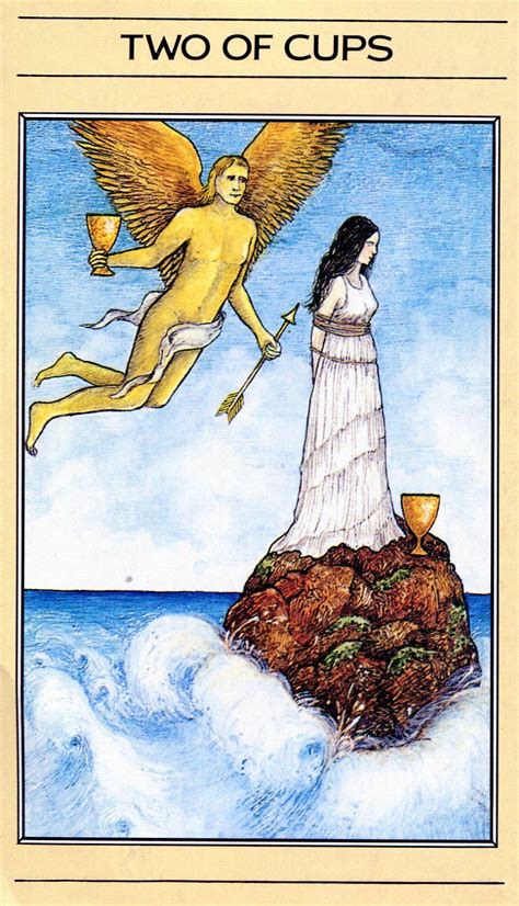 Two Of Cups Mythic Tarot Twin Flame Love Twin Flames 2 Of Cups