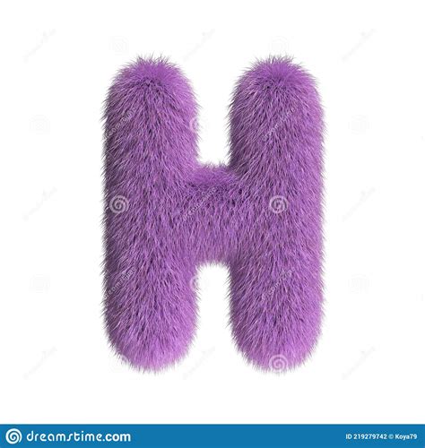 Hairy Font Furry Alphabet 3d Rendering Letter E Royalty Free