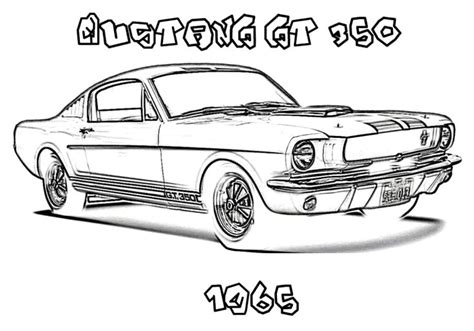 1965 Mustang Cars Coloring Pages Car Printable Coloring Pages Cars
