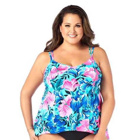 Plus Size Swimsuit Tankini Top Petal Show Swimsuits Just For Us