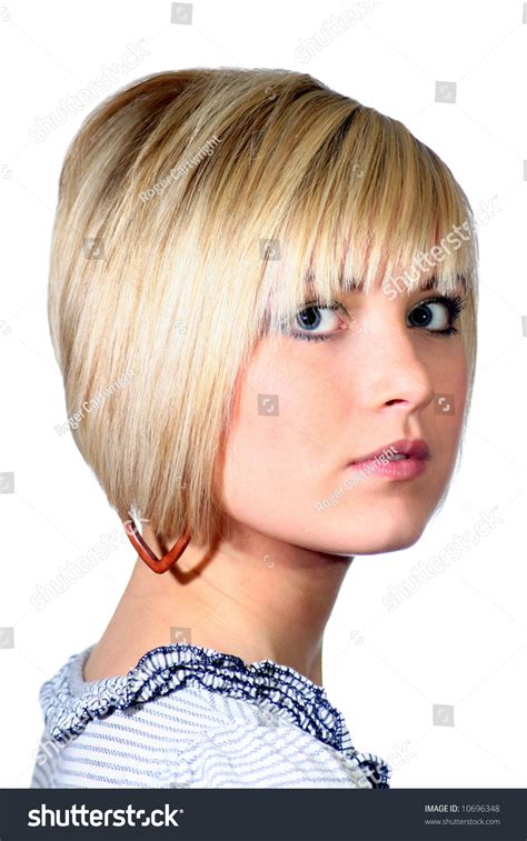 Portrait Shot Attractive Young Blonde Girl Stock Photo 10696348