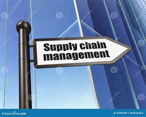 Marketing Concept Supply Chain Management On Building Backgroun Stock