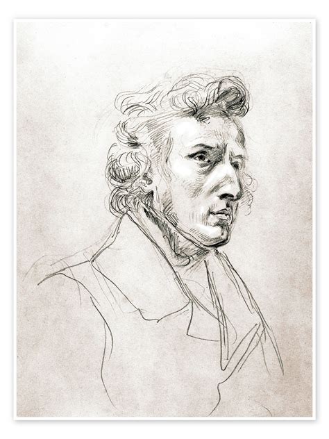 Frederic Chopin De Eugene Delacroix Em Póster Tela E Muito Mais
