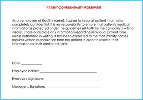 7 Free Medicalpatient Confidentiality Agreement Templates