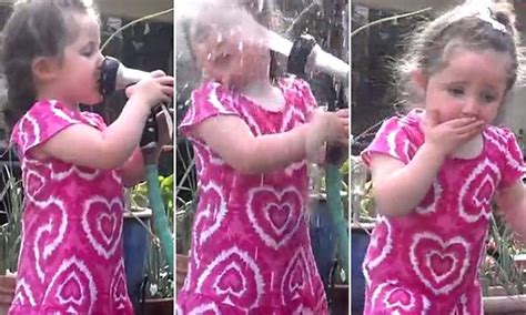 Grandma Captures The Shocking Moment Young Granddaughter Squirts Herself Straight In The Face