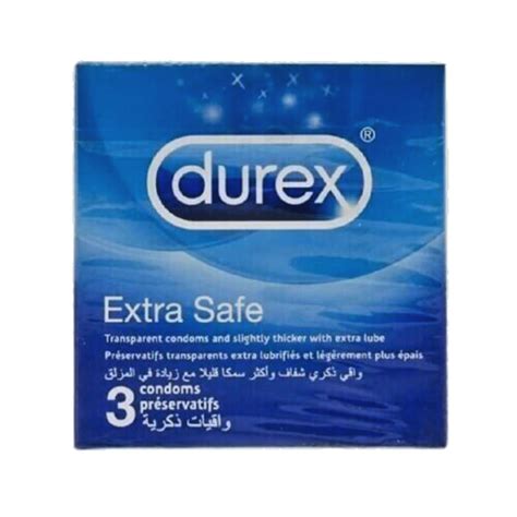 Durex Extra Safe Condoms Slightly Thicker With Extra Lube Pack Of 3 6