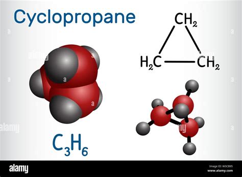 Cyclopropane Cycloalkane Molecule It Is An Inhalation Anaesthetic