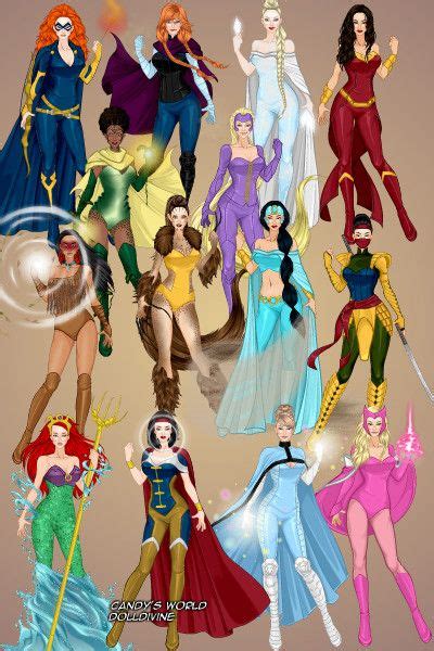 Disney Princess Superheroes ~ By Thunderpuss ~ Created Using The Modified Dolls Dol Disney