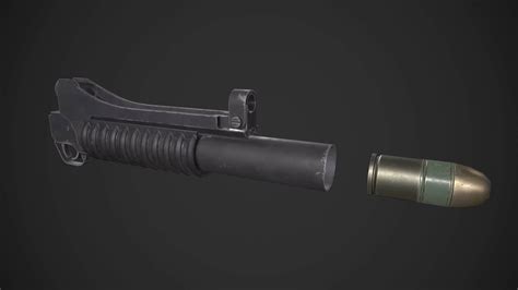 M203 Grenade Launcher 3d Model By Yn Delmund