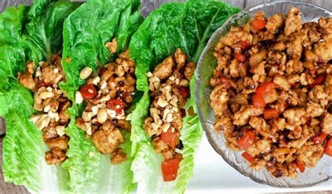 These asian chicken lettuce wraps is healthy, easy to make & super addictive. Healthy Chicken Lettuce Wraps - Appetizer Girl