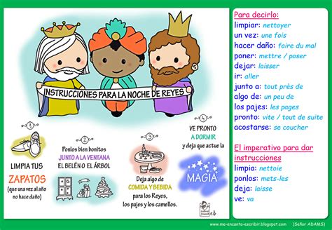 Me Encanta Escribir En Español Instrucciones Para La Noche De Reyes