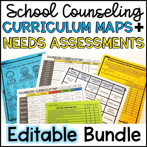School Counseling Needs Assessments And Curriculum Maps Editable Shop