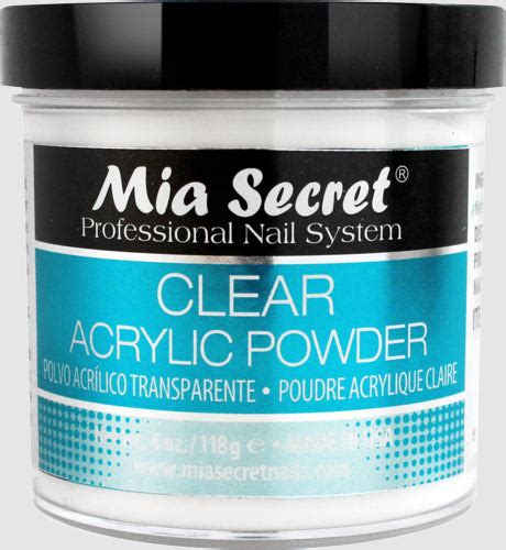 Clear Acrylic Powder Mia Secret 12oz 1oz 2oz 4oz 8oz Pinkglambox