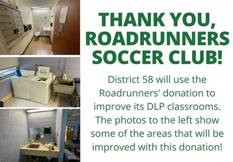 District 58 Receives 12500 Donation From Roadrunners Soccer Club