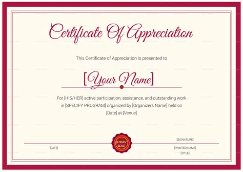 Thank You Certificate Design Template In Psd Word