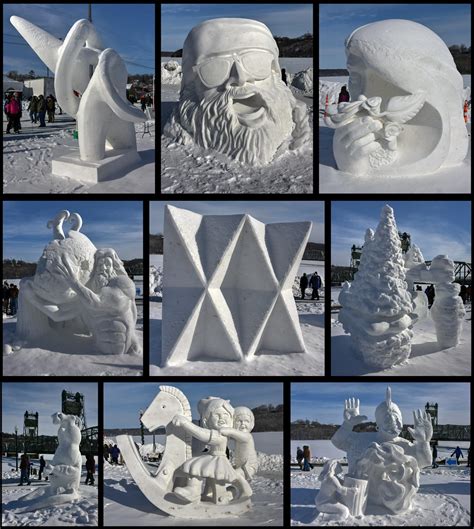 Snow Sculptures At The Stillwater World Snow Sculpting Cha Flickr