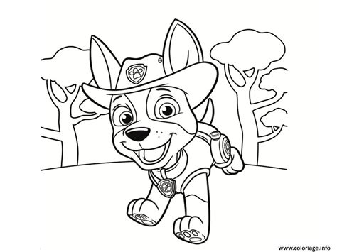 Coloriage pat patrouille dans la foret  JeColorie.com