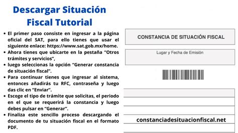 Descargar Constancia De Situaci N Fiscal Tutorial