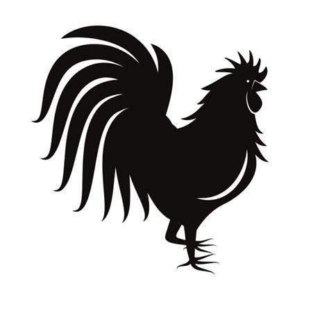 Rooster Silhouette Monochrome Art Free Svg