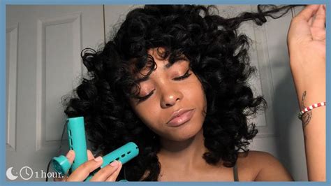 Large Perm Rod Set On Natural Hair No Heat As Told By Kira Youtube