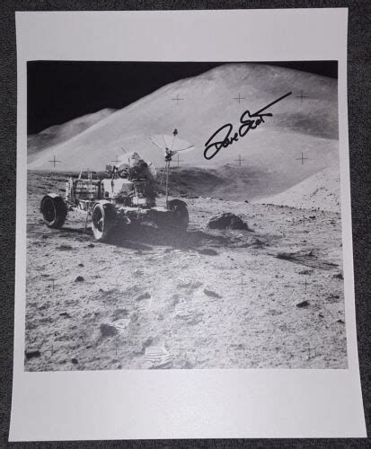 Signed David Dave Scott Apollo 15 Moonwalker W Lunar Rover Photo