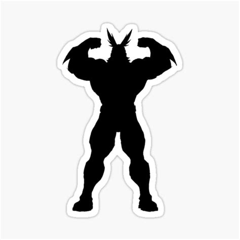 All Might Silhouette Sticker By BukLauDesu Redbubble