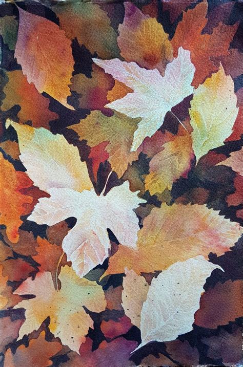Autumn Leaves Artwork Painting Abstract Artwork