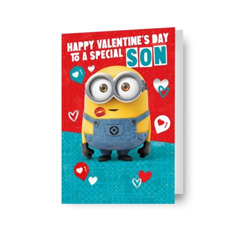 Despicable Me Minions Valentines Day Card To A Special Son Sustainably