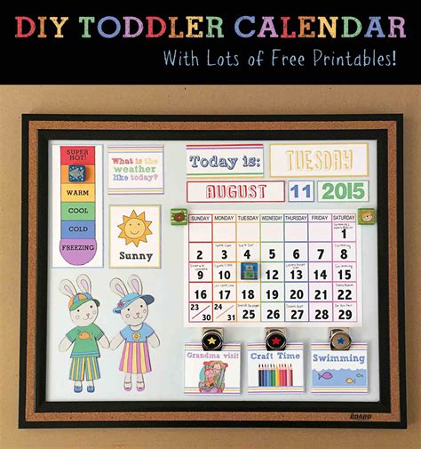 Diy Childrens Calendar By Toddler Calendar Kids Calendar Preschool