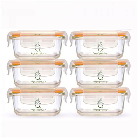 Sage spoonfuls' 2 piece food storage container set are reusable, washable and the ideal size for all of your child's favorite snacks from veggie sticks to fruit, crackers, sandwiches and more. Sage Spoonfuls Tough Glass 4 oz. Baby Food Storage Tubs in ...