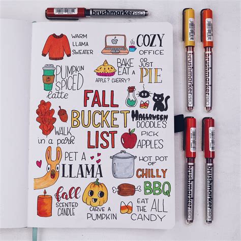 How To Create A Fall Bucket List In Your Bullet Journal Archer And Olive