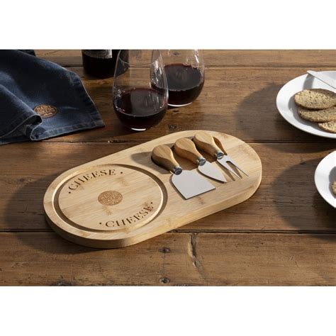 Hairy Bikers Round Bamboo Cheese Board And Knives Other Kitchenware From Hairy Bikers