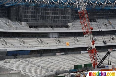 Laporan koresponden tribunnews.com, richard susilo dari jepang. Foto : Melihat lebih dekat pembangunan stadion Olimpiade ...